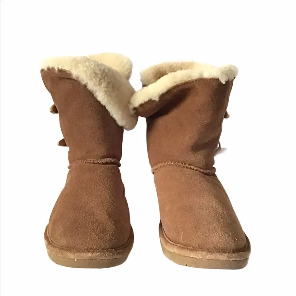 BearPaw Abigail Winter Suede Toggle Boots